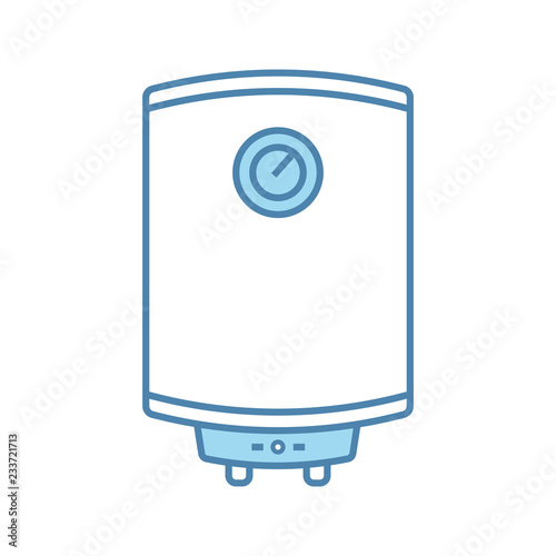 Electric water heater color icon