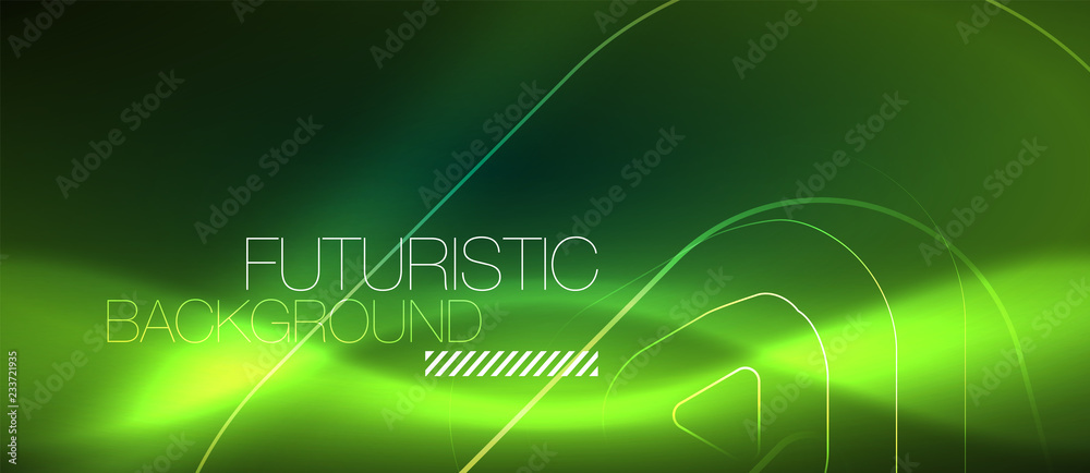 Color shiny neon lights background with abstract lines Color shiny neon lights background with abstract lines