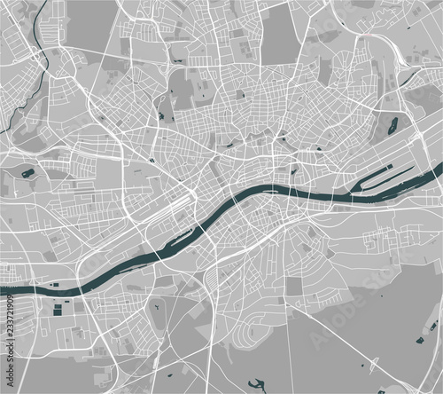 map of the city of Frankfurt am Main, Hesse, Germany