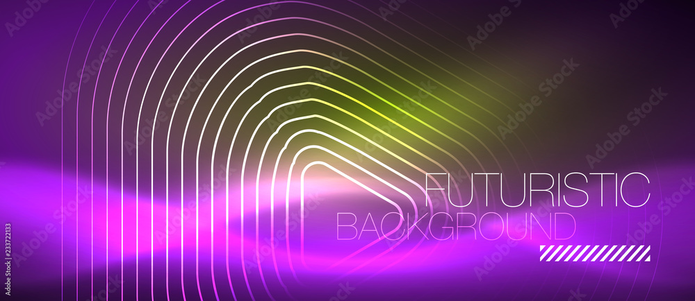 Color shiny neon lights background with abstract lines Color shiny neon lights background with abstract lines