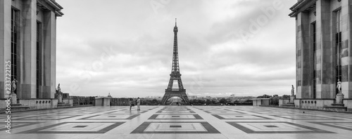Place du Trocadero Panorama mit Eiffelturm, Paris, Frankreich