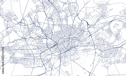 map of the city of Frankfurt am Main, Hesse, Germany photo