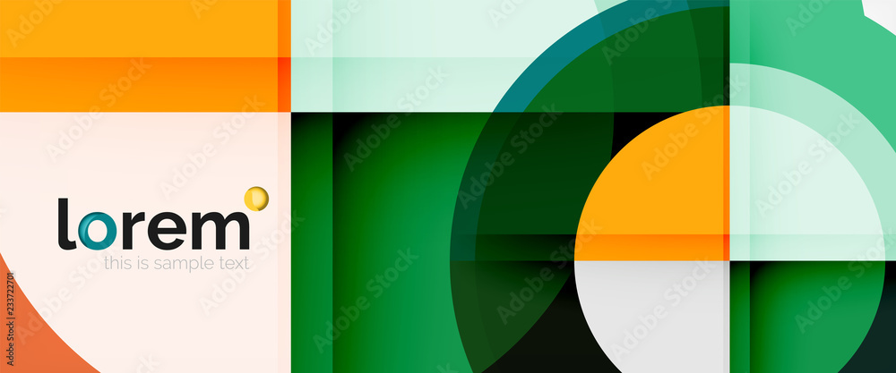 Obraz premium Circle abstract background, geometric modern design template