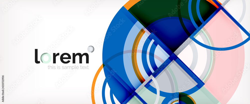 Obraz premium Vector abstract colorful circles background