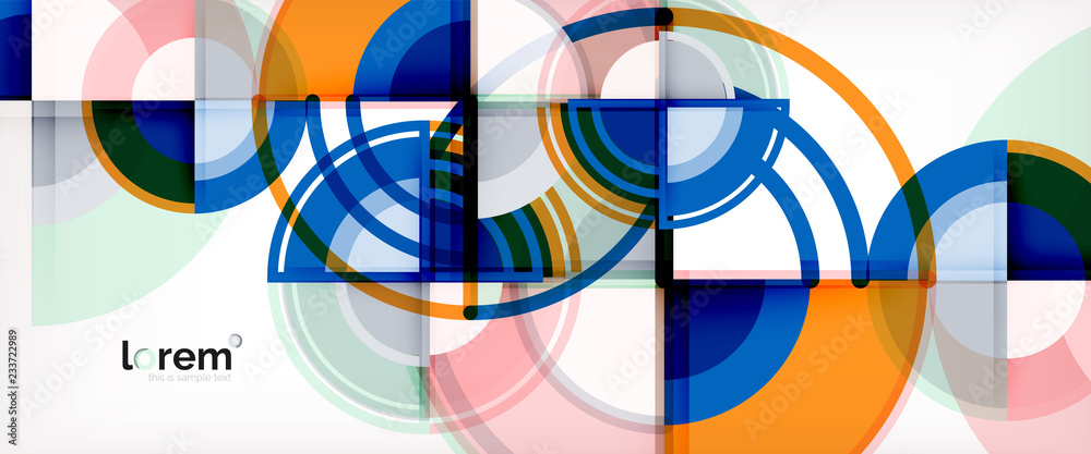 Obraz premium Vector abstract colorful circles background