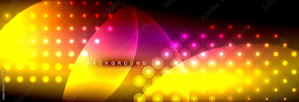 Vector blurred neon glowing circles with flowing and liquid light concept, energy magic fantastic abstract background Vector blurred neon glowing circles with flowing and liquid light concept, energy magic fantastic abstract background