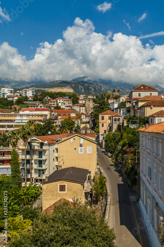 Herceg Novi city in Montenegro on a sunny summer day