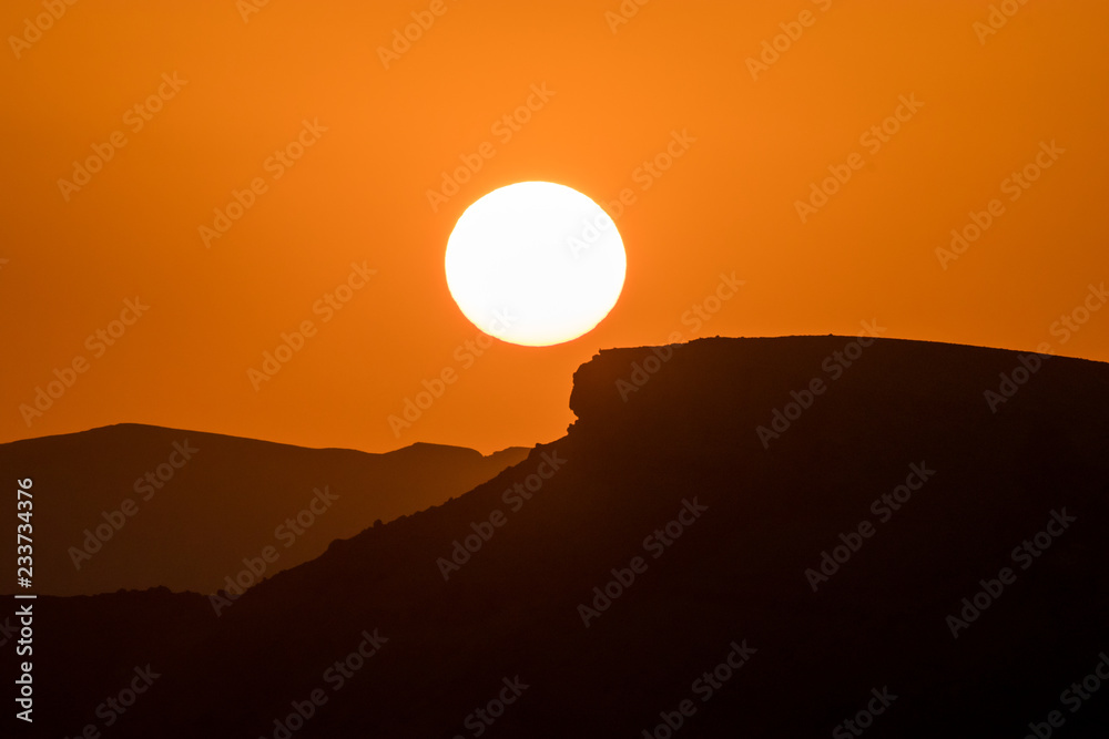 Sunset in the Israeli desert