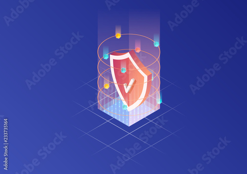Mobile data icon for website. Data protection icon for business.