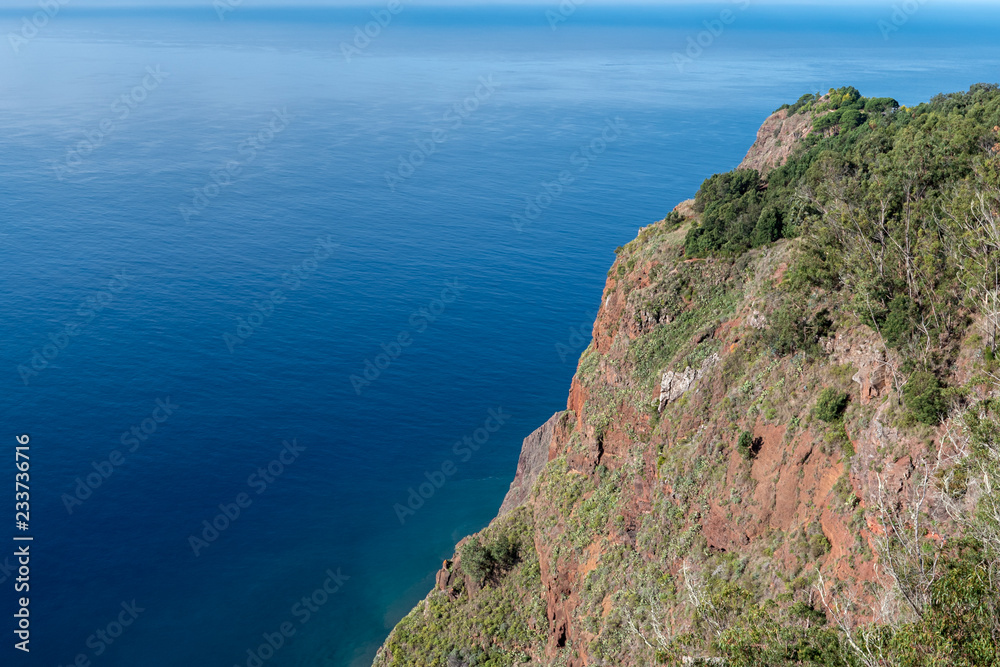 mountains and ocean on the northern coast of Madeira mountains and ocean on the northern coast of Madeira