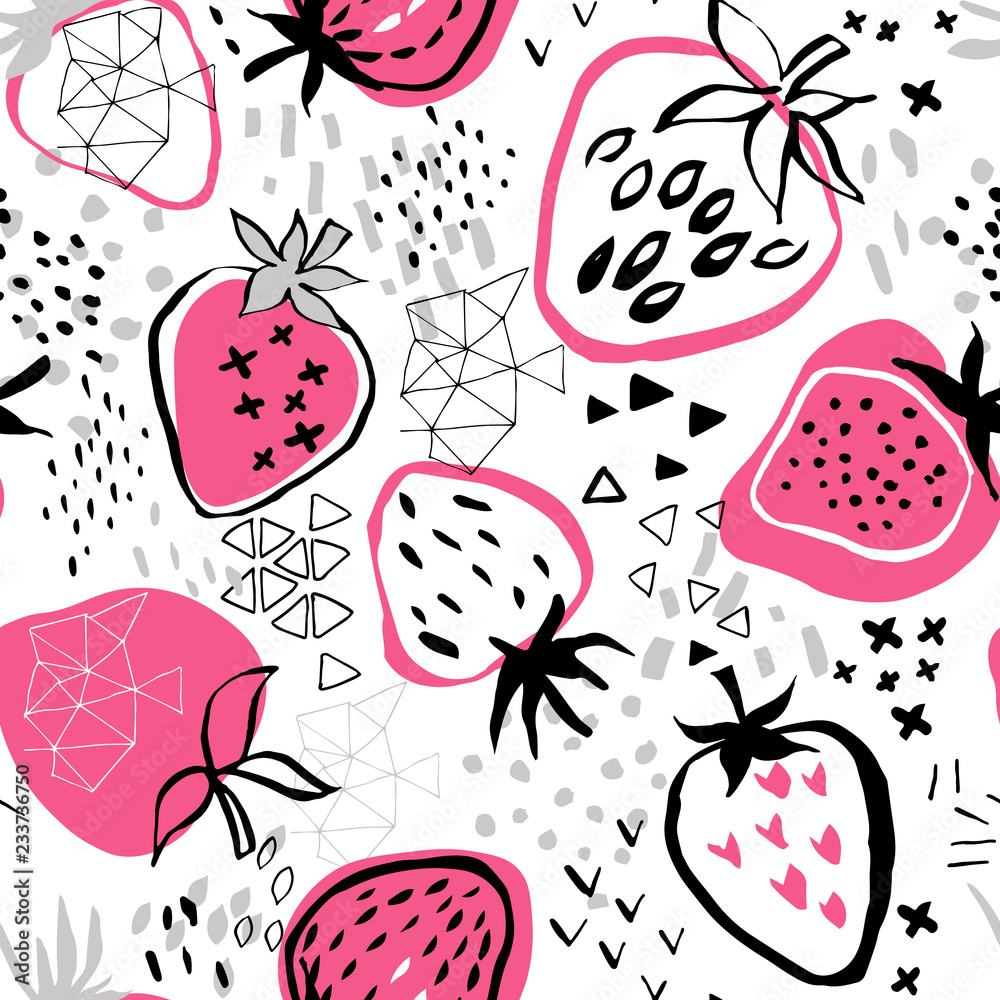 strawberry seamless pattern strawberry seamless pattern