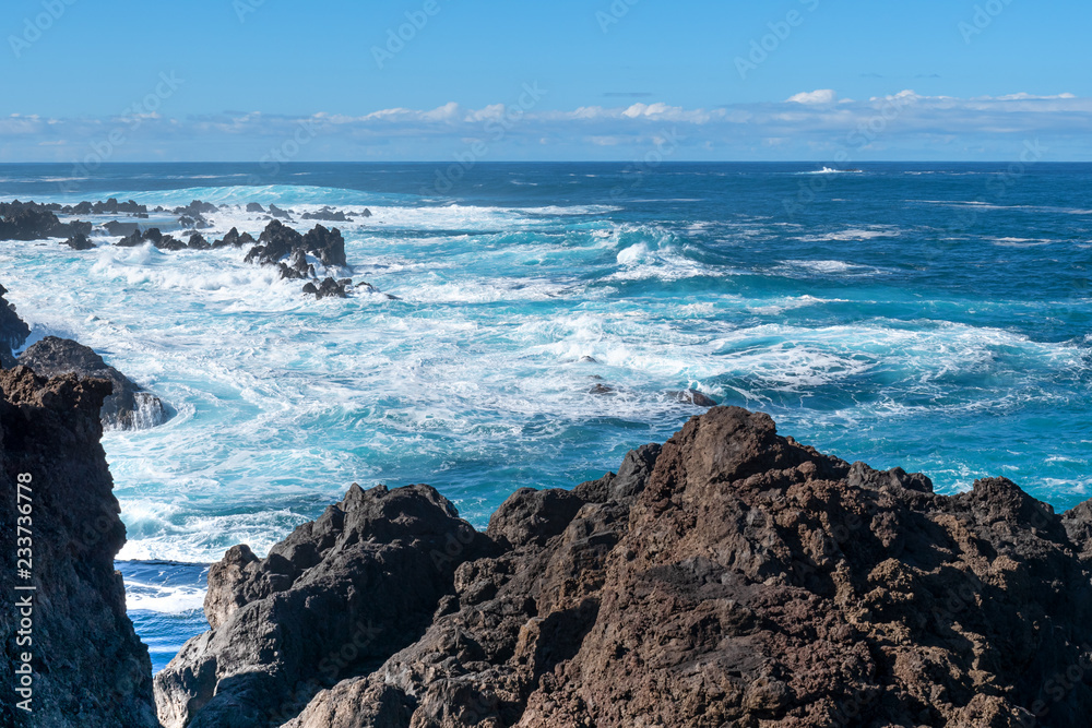 Mole islet in Porto Moniz in Madeira Mole islet in Porto Moniz in Madeira