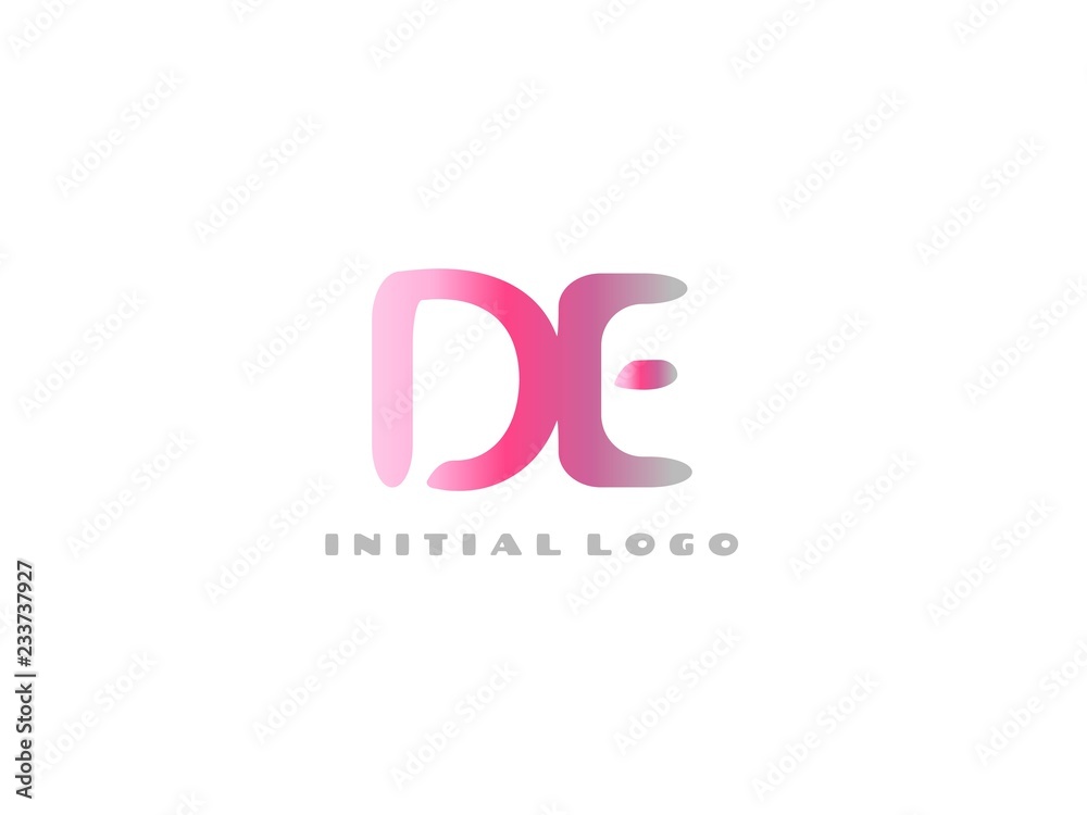DE Initial Logo for your startup venture