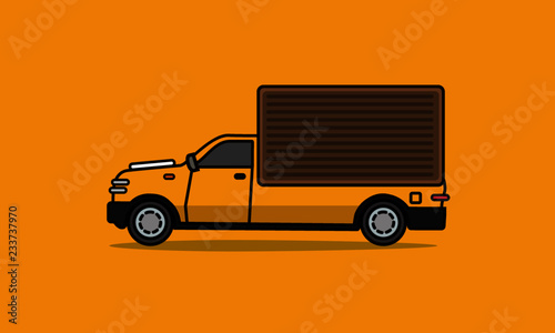 Delivery Pickup Truck Vector Illustration