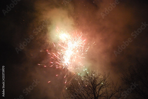 Feuerwerk an Silvester Neujahr mit Pyrotechnik