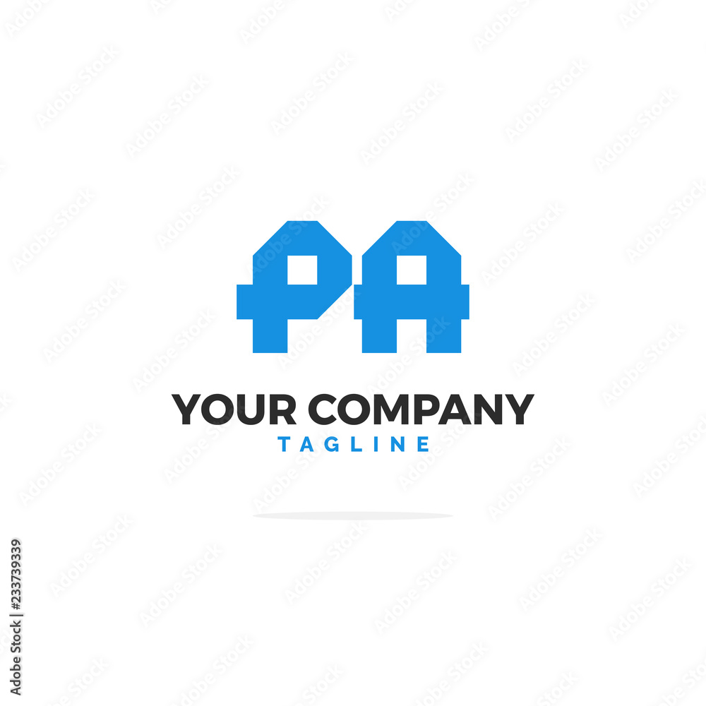 PA Letters Logo Vector