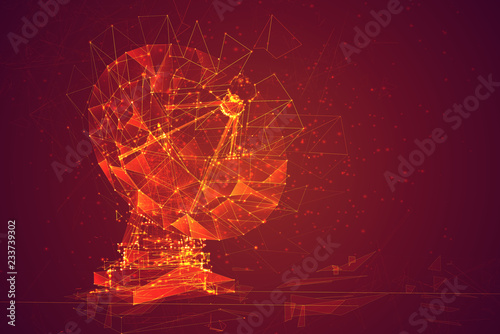 abstract vector. Radio antenna. astronomy and space research