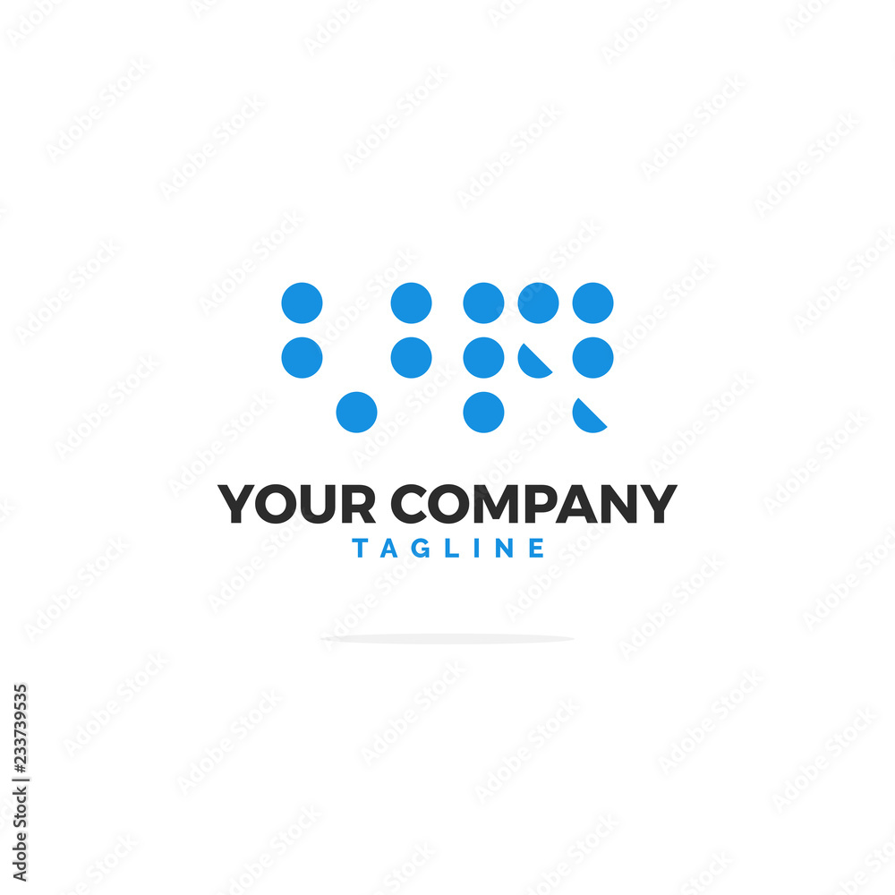 VR Letters Logo Vector Dots VR Letters Logo Vector Dots