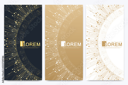 Chocolate bar packaging set. Trendy luxury product branding template with label pattern for packaging. Geometric abstract golden package with mandala. Connected line with dots. Vector illustration