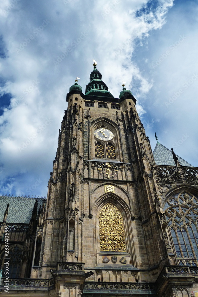 Detail of the Cathedral of St. Vitus, Prague, Czech Republic