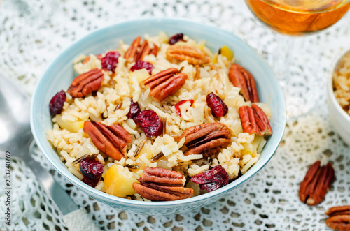 Apple Pecan dried cranberries and brown wild rice