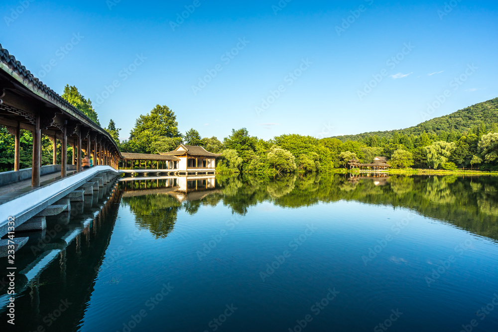 lake in deep forest