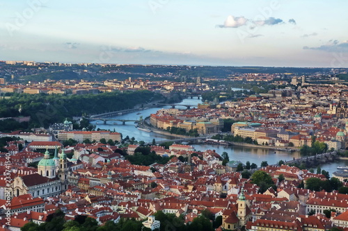 View of Prague from Petrin Tower, Czech Republic