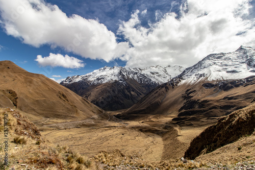 Yanama Pass  with 4.700 meters in elevation the hightest point on the Choquequirao Trek to Machu Picchu  Peru  Southamerica.