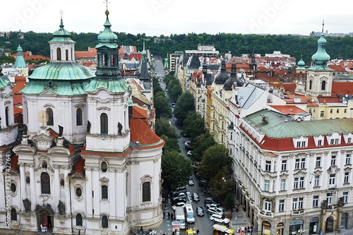 Photography Top view of the buildings of the Old Town Square, Prague, Czech Republic