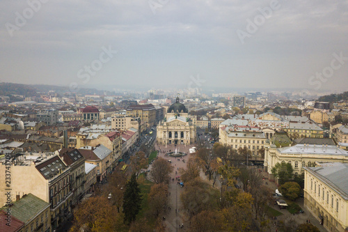 Aerial: Theatre of Opera and Ballet in Lviv, Ukraine