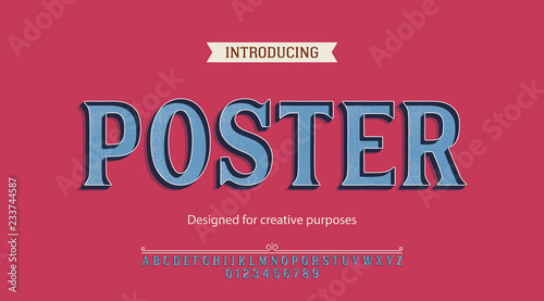 Poster typeface.For labels and different type designs