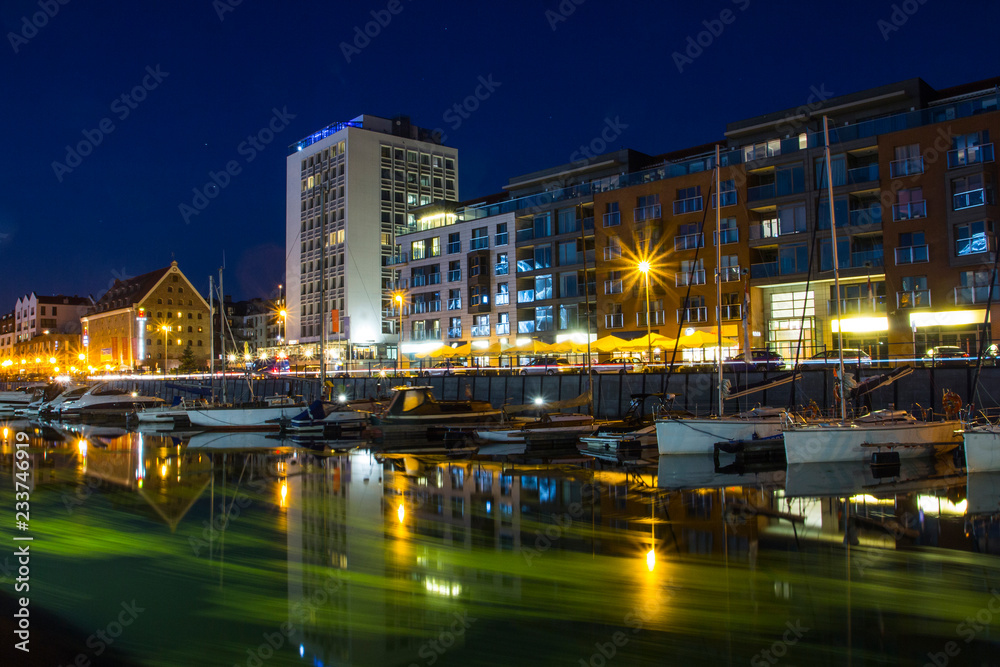 Marina in the city of Gdansk. Poland