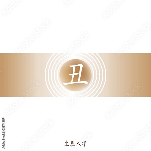 Four Pillars of Destiny. Chinese feng shui horoscope letters. Earthly Branches.