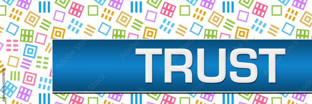 Trust Colorful Random Squares Blue Stripe Trust Colorful Random Squares Blue Stripe