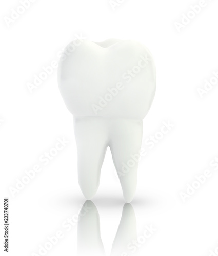 vector 3d tooth for dental medicine. on a white background