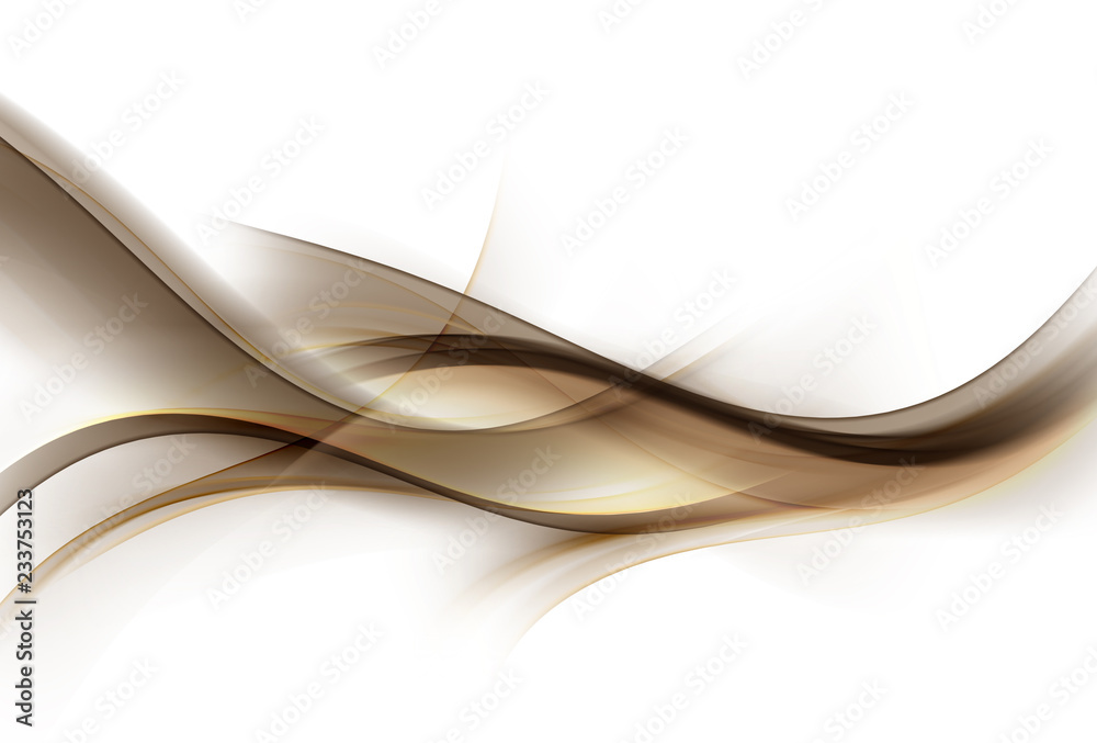 Abstract gold and brown waves background. Elegant decoration backdrop. - obrazy, fototapety, plakaty 