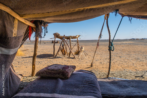 Berber nomads camp in Sahara desert, Morocco