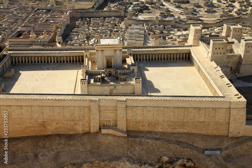 Model of Holy Jewish Temple in Jerusalem, Israel