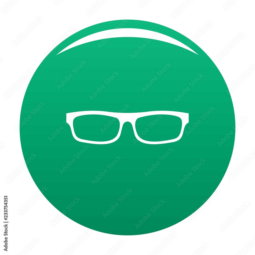 Medical eyeglasses icon. Simple illustration of medical eyeglasses vector icon for any design green Medical eyeglasses icon. Simple illustration of medical eyeglasses vector icon for any design green