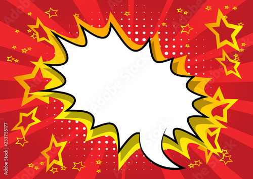 Vector comic book explosion. Comic style cartoon background for your text.