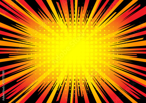 Vector comic book explosion. Comic style cartoon background for your text.