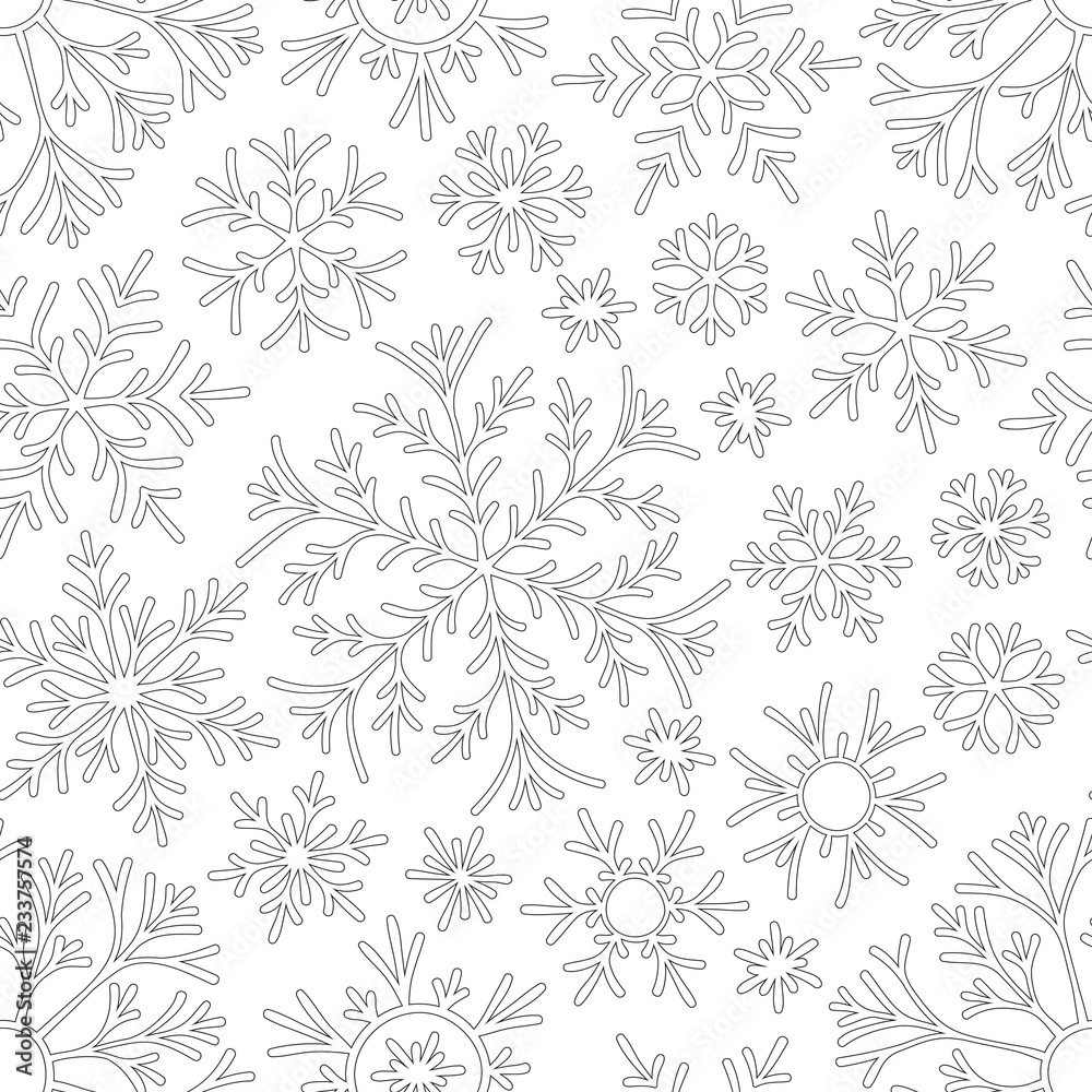 Christmas pattern from snowflakes