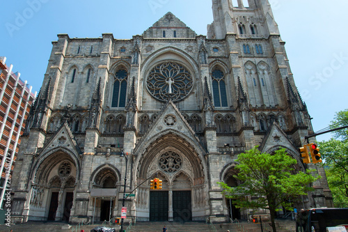 The enormous exterior of St. John The Divine Cathedral in New York City