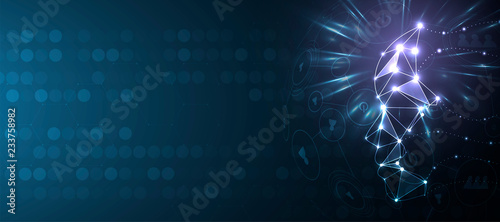 Conceptual technology illustration of artificial intelligence
