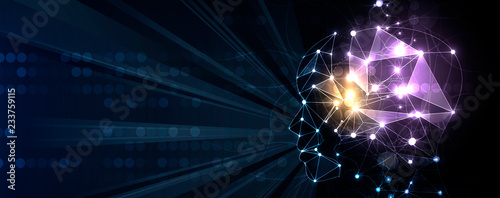 Conceptual technology illustration of artificial intelligence