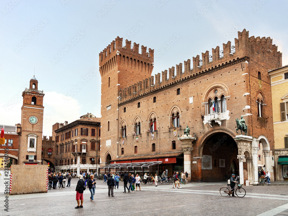 Ducal Palace Ferrara Emilia-Romagna. Italy - obrazy, fototapety, plakaty 