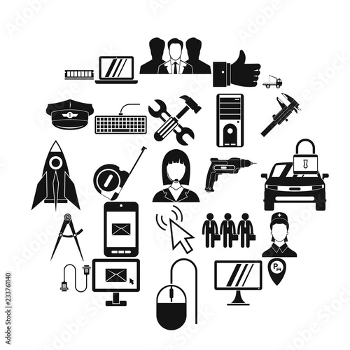 Endorsement icons set. Simple set of 25 endorsement vector icons for web isolated on white background