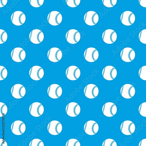 Baseball pattern vector seamless blue repeat for any use