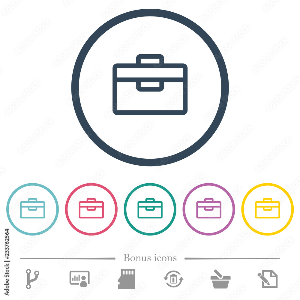 Toolbox flat color icons in round outlines Toolbox flat color icons in round outlines
