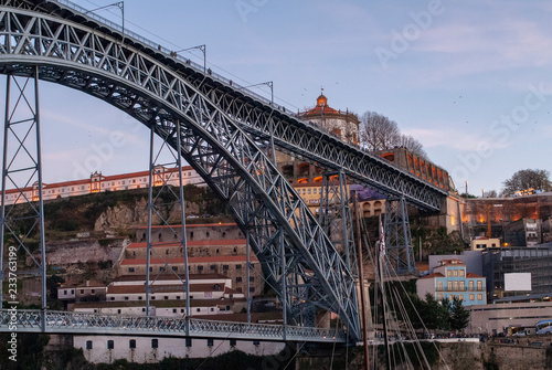 view of the Don Luis I iron bridge from Porto, Portugal. © DoloresGiraldez